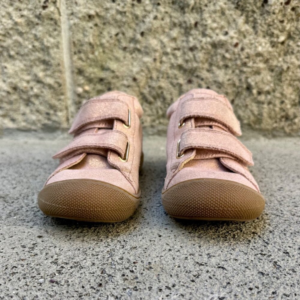 NATURINO Cocoon VL Shoes Girls 29 US 12 Pink Suede Glitter Sneakers Bootie Shoe - Picture 5 of 9